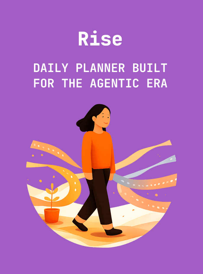 Rise daily planner showing routines arranged into a schedule